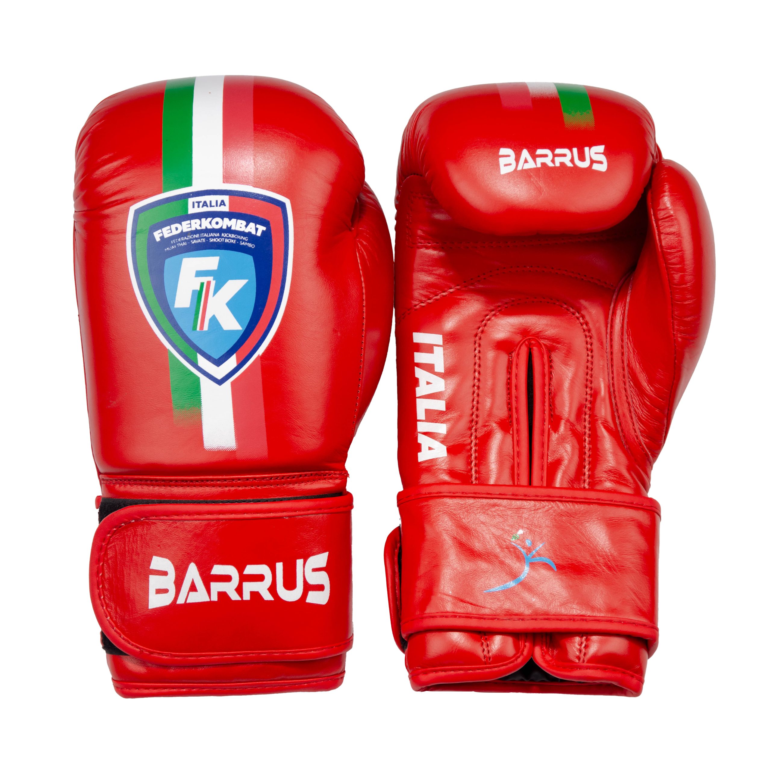 Barrus - Guantoni KickBoxing Muay Thai MMA | Guanti Pugilato Boxe Full Contact (Rosso, 10oz