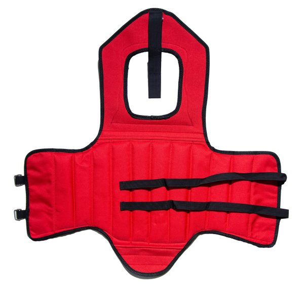 Corazza Wushu Sanda rosso blu reversibile