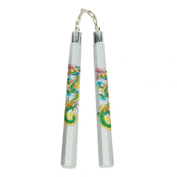 Nunchaku in legno con drago