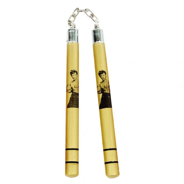 Nunchaku in legno dorato Bruce Lee