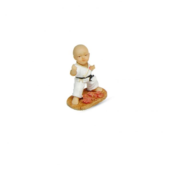 Statuetta ceramica karate figure