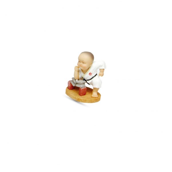 Statuetta ceramica karate figure