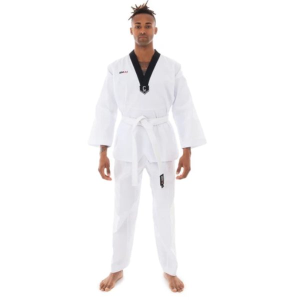 Dobok allievo Taekwondo con scollo a V nero Smai